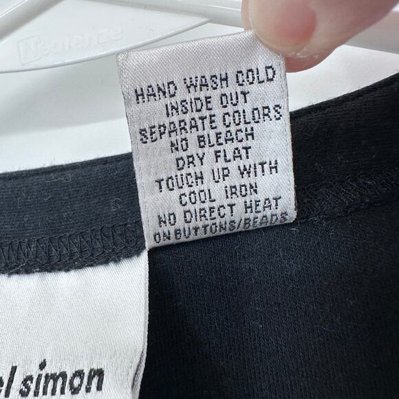 Michael Simon Cardigan Sweater MEDIUM Embroidered Beaded Palm Tree Flamingo - Picture 3 of 10